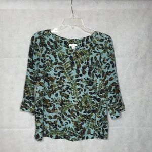 J Jill three-quarter sleeve blouse extra small